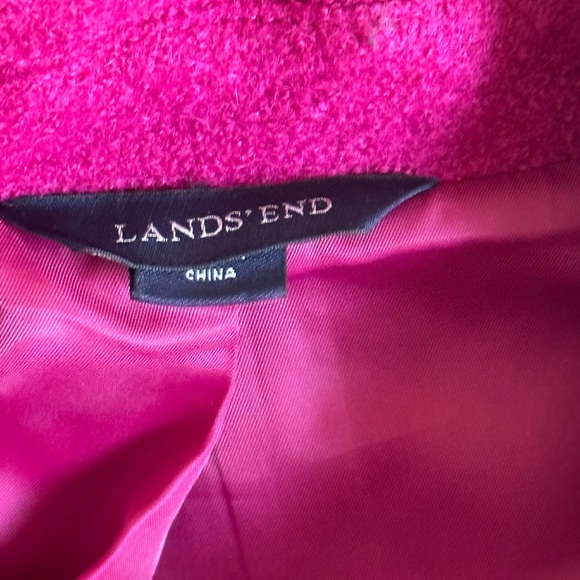 Lands' End Magenta Short Coat (Size 12) - Picture 3 of 4